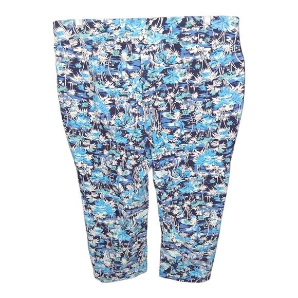 Christopher & Banks Women's Crop Signature Slimming Pants Palm Tree Size 14 - Picture 9 of 11
